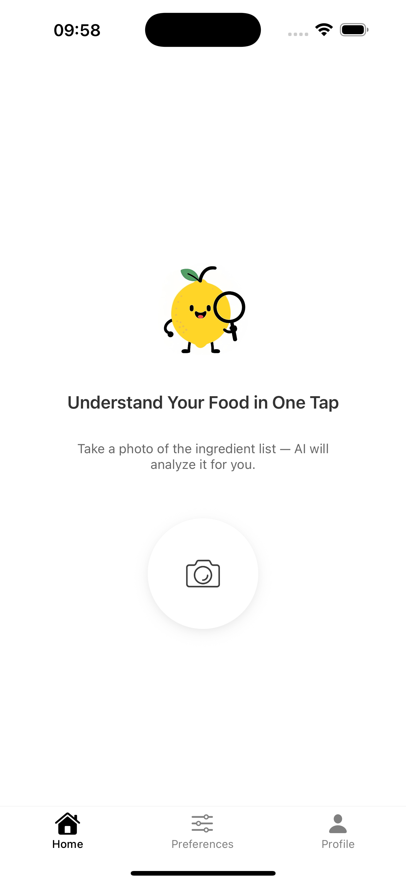 IngreAI App Interface